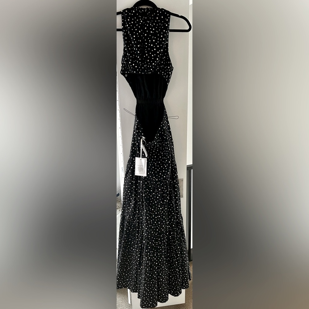 Significant Other: Poppy Polkadot Cut-out Midi Dress - Picture 7 of 8